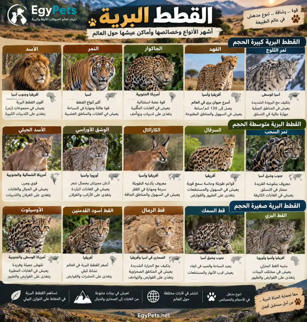 القطط البرية الصغيرة والمتوسطة