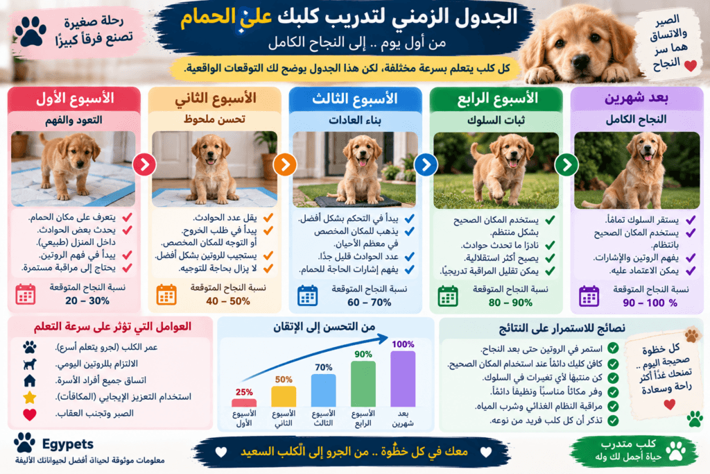 تدريب الكلب على دخول الحمام