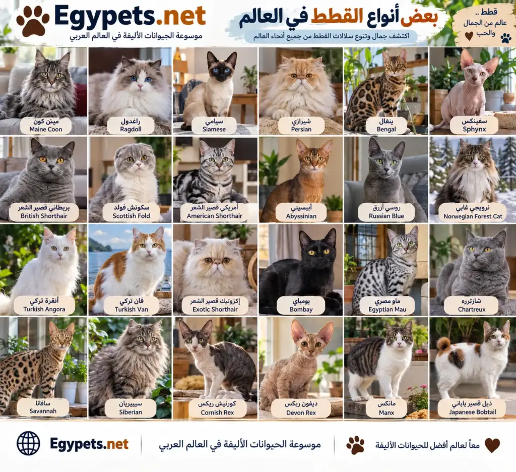 أنواع القطط